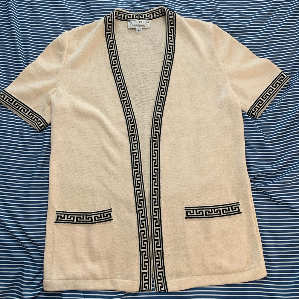 St John Ivory with Black detail Cardigan